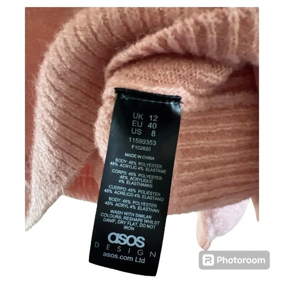 ASOS women's pink pullover sweater size 8 - Picture 3 of 4